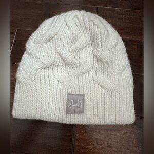 Under Armour White Cable Knit Beanie